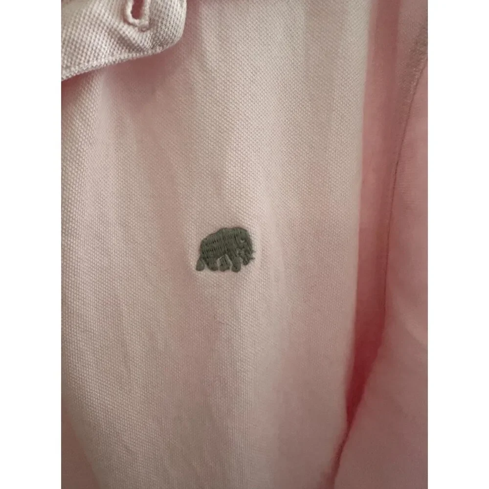 Banana Republic Men’s XL Pink Cotton Polo Shirt Elephant Logo Preppy Casual